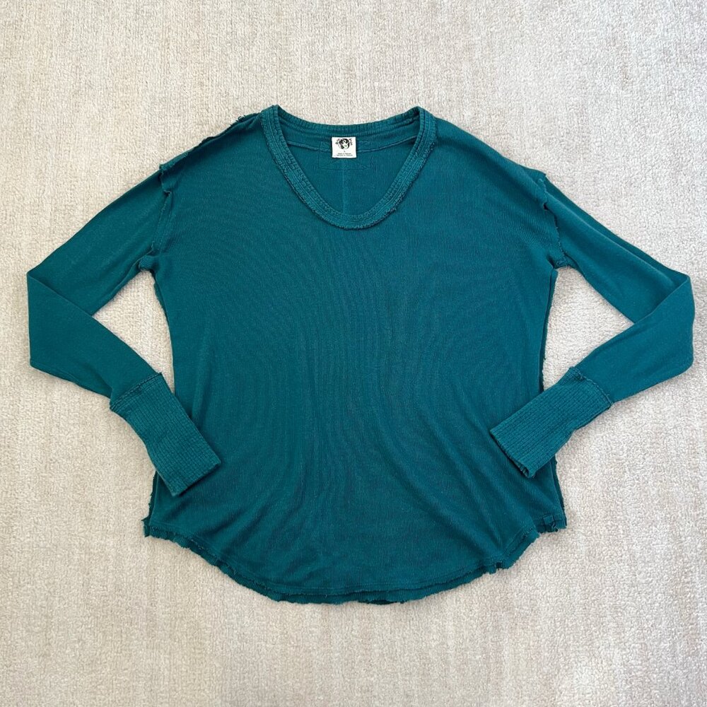 Free People We The Free Colby Cotton Boho Long Sleeve Knit Top S